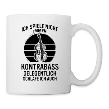 Kontrabass Kontrabassspieler Kontrabassist - Tasse - Weiß - Rechts