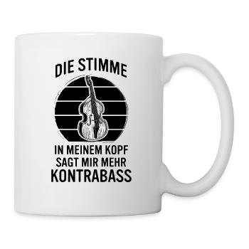 Kontrabass Kontrabassspieler Kontrabassist - Tasse - Weiß - Rechts