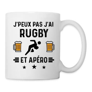 j'peux pas rugby joueur apéro - Mug blanc - blanc - Droite