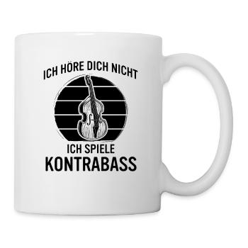 Kontrabass Kontrabassspieler Kontrabassist - Tasse - Weiß - Rechts
