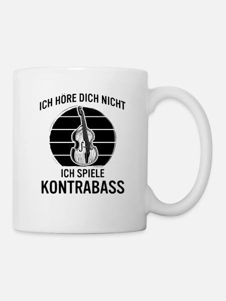 Kontrabass Kontrabassspieler Kontrabassist - Tasse - Weiß