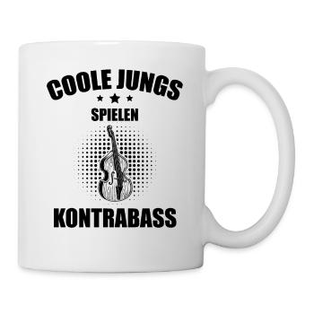 Kontrabass Kontrabassspieler Kontrabassist - Tasse - Weiß - Rechts