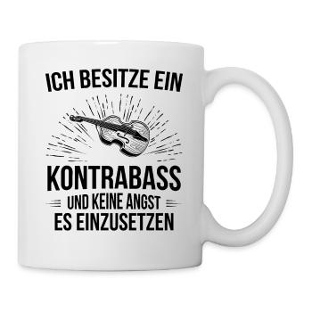 Kontrabass Kontrabassspieler Kontrabassist - Tasse - Weiß - Rechts