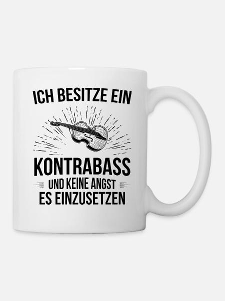 Kontrabass Kontrabassspieler Kontrabassist - Tasse - Weiß