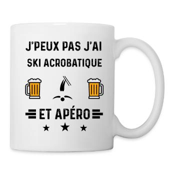 j'peux pas ski acrobatique apéro - Mug blanc - blanc - Droite