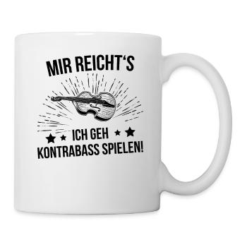 Kontrabass Kontrabassspieler Kontrabassist - Tasse - Weiß - Rechts