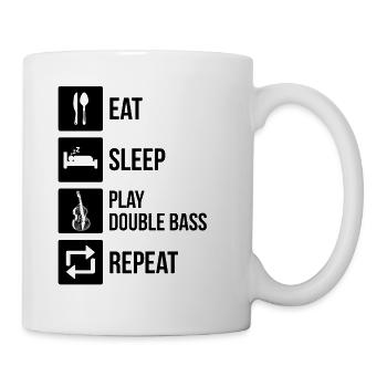 Double bass Double bass player Double bass player - Mug - white - Right