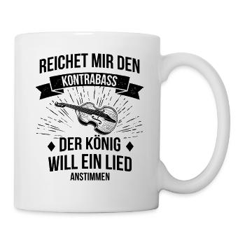 Kontrabass Kontrabassspieler Kontrabassist - Tasse - Weiß - Rechts