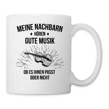 Kontrabass Kontrabassspieler Kontrabassist - Tasse - Weiß - Rechts