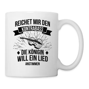 Kontrabass Kontrabassspieler Kontrabassist - Tasse - Weiß - Rechts