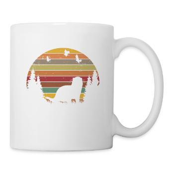 Otter Retro Fischotter Vintage Seeotter - Tasse - Weiß - Rechts