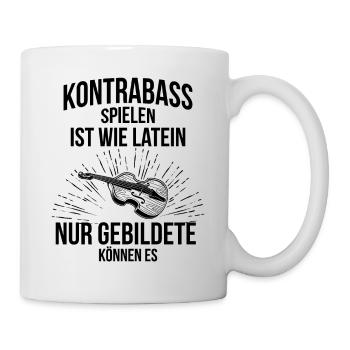 Kontrabass Kontrabassspieler Kontrabassist - Tasse - Weiß - Rechts