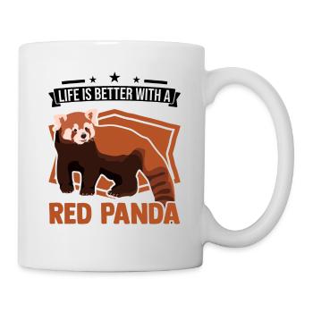 La vie est meilleure avec un panda roux - Mug blanc - blanc - Droite