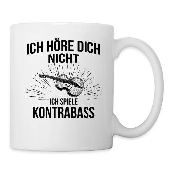 Kontrabass Kontrabassspieler Kontrabassist - Tasse - Weiß - Rechts