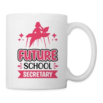 Zukünftige Schulsekretärin - Tasse - Weiß - Rechts