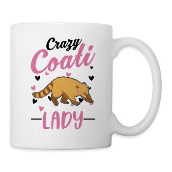 Crazy Coati dame Proboscis Coati - Mug blanc - blanc - Droite