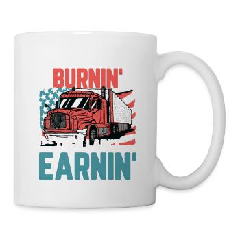 If Diesel Ain't Burnin I Ain't Earnin - Tasse - Weiß - Rechts