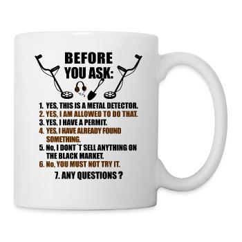 Sondengänger Sondler sondeln Lustiges - Tasse - Weiß - Rechts