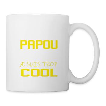 On m’appelle papou parce que je suis trop cool - Mug blanc - blanc - Droite