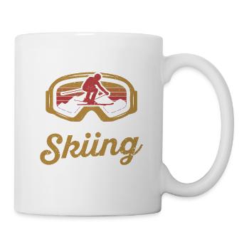 Schule ist wichtig, aber Skifahren ist wichtiger - Tasse - Weiß - Rechts