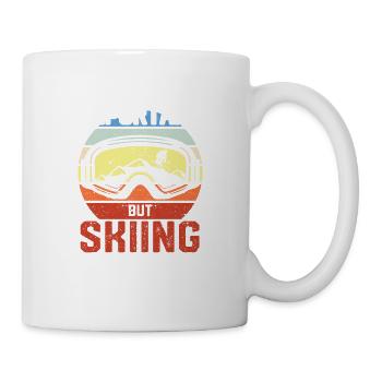 Schule ist wichtig, aber Skifahren ist wichtiger - Tasse - Weiß - Rechts