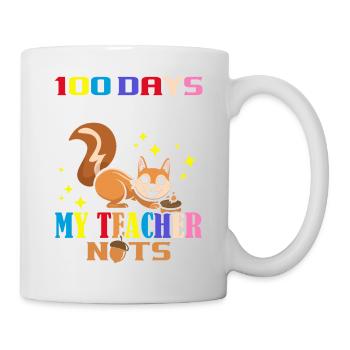 100 Days My Teacher Goes Crazy School - Mug - white - Right