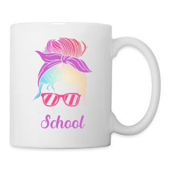 100 days school Feminist-educated teacher - Mug - white - Right