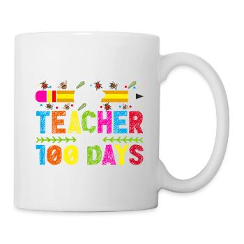 My teacher nerves for 100 days 100th day of school - Mug - white - Right