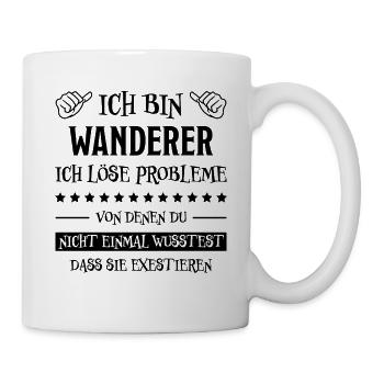 Wanderer Outdoor Lustiger Spruch Wandern Geschenk - Tasse - Weiß - Rechts