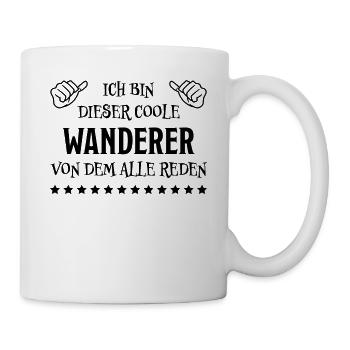 Wanderer Outdoor Lustiger Spruch Wandern Geschenk - Tasse - Weiß - Rechts