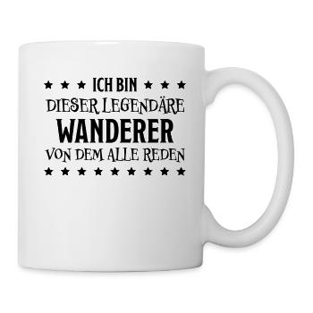 Wanderer Outdoor Lustiger Spruch Wandern Geschenk - Tasse - Weiß - Rechts