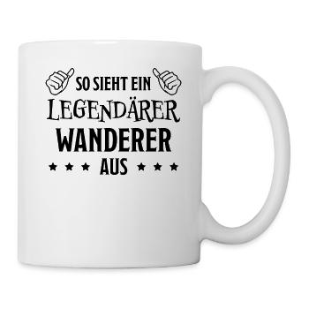 Wanderer Outdoor Lustiger Spruch Wandern Geschenk - Tasse - Weiß - Rechts