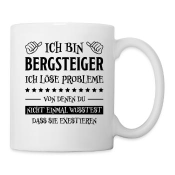 Bergsteiger Wandern Lustiger Spruch Berge Geschenk - Tasse - Weiß - Rechts