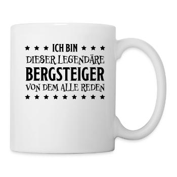 Bergsteiger Wandern Lustiger Spruch Berge Geschenk - Tasse - Weiß - Rechts