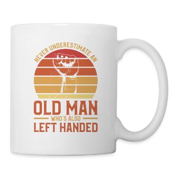 Never Underestimate An Old Man Who's Also Left - Mug - white - Right