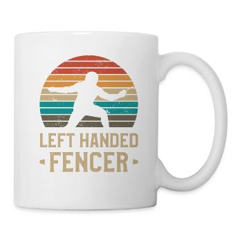 Left Handed Fencer Lefty Fencing Fencers - Mug - white - Right