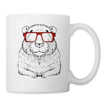 Capybara trägt rote Brille Haustierliebhaber Capybara - Tasse - Weiß - Rechts