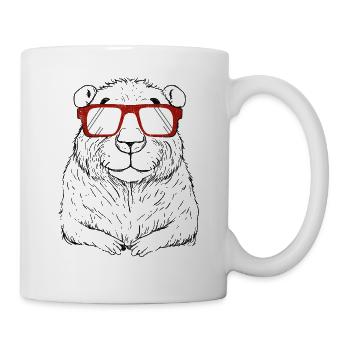 Capybara trägt rote Brille Capybara Liebhaber Nagetier - Tasse - Weiß - Rechts