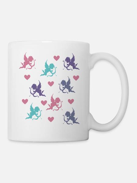 Cupids and hearts - Mug - white