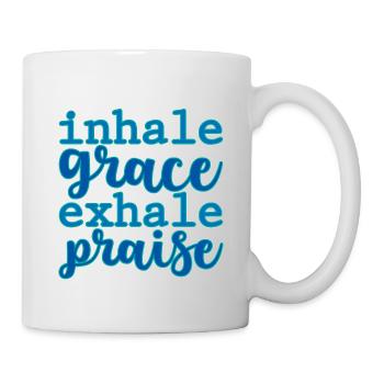 Inspirez la grâce expirez Louange 2 - Mug blanc - blanc - Droite