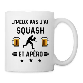 j'peux pas squash apéro - Mug blanc - blanc - Droite