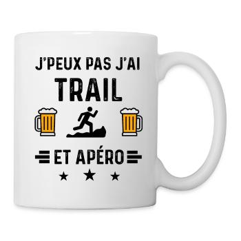 j'peux pas trail apéro - Mug blanc - blanc - Droite