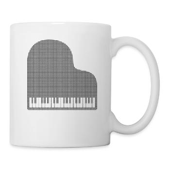 Klavier - Tasse - Weiß - Rechts