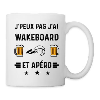 j'peux pas wakeboard wind apéro - Mug blanc - blanc - Droite