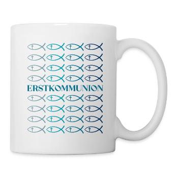 Erstkommunion Fisch Christ Fische Kommunion - Tasse - Weiß - Rechts