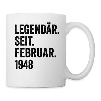 75 years of legend since February 1948 75th birthday - Mug - white - Right