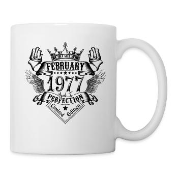 Vintage Février 1977 Février 1977 né en Février - Mug blanc - blanc - Droite