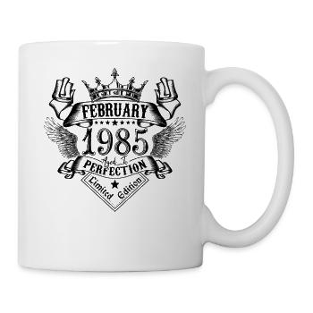 Vintage Février 1985 Février 1985 né en Février - Mug blanc - blanc - Droite