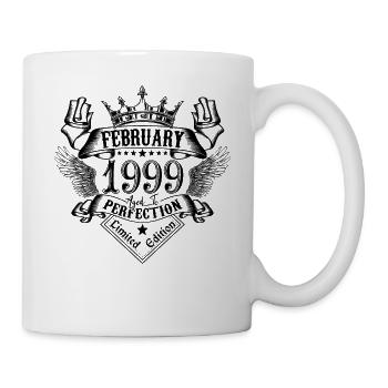 Vintage Février 1999 Février 1999 né en Février - Mug blanc - blanc - Droite