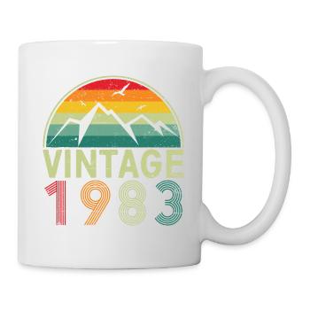 Classic Vintage 1983 40. Geburtstag 40 Jahre alt - Tasse - Weiß - Rechts